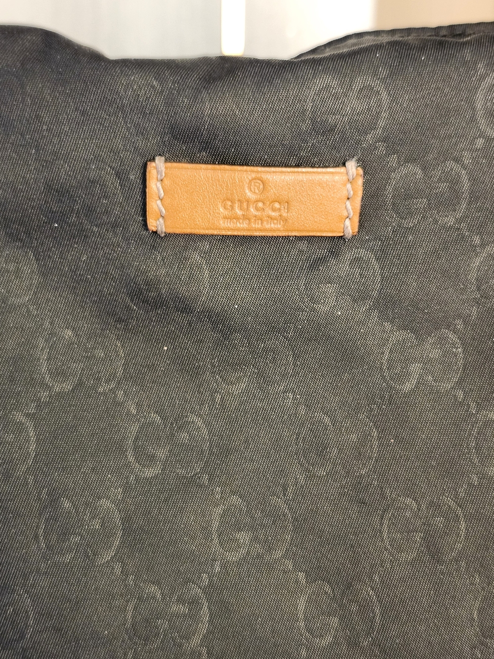 Gucci Guccissima GG Monogram Canvas Tote in Black With Brown Leather Handles - Picture 3 of 16